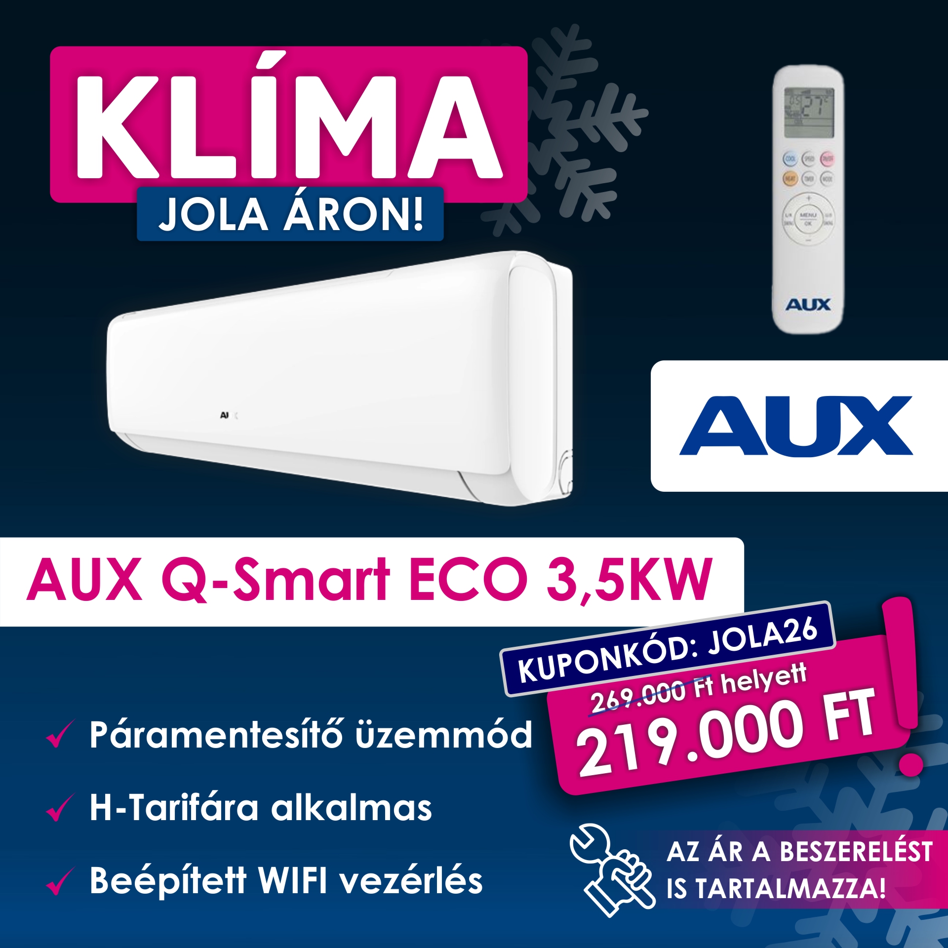 Légkondi akciók - Aux Eco